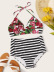 new style striped high waist bikini swimsuit  NSHL31845