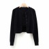 sexy short knit vest single-breasted long-sleeved knitted cardigan suit NSHS31887