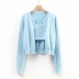 sexy short knit vest single-breasted long-sleeved knitted cardigan suit NSHS31887
