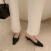 fashion small square toe mid-heel sandals NSHU31937