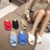 fashion square head fish mouth flat slippers  NSHU31939