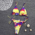 color blooming printed bikini  NSHL31982