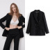 Fashion double-breasted black suit  NSLD31991