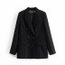 Fashion double-breasted black suit  NSLD31991
