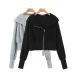 solid color cardigan hoodie NSLD31998