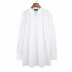 long-sleeved mid-length solid color shirt   NSLD32011