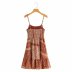loose fashion printing sling halter dress  NSAM32046