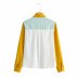 stitching long-sleeved contrast color lapel shirt  NSAM32054