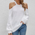 Off-Shoulder Long-Sleeved Sweater NSYH32091
