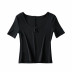 casual simple round neck short-sleeved T-shirt  NSLD32298