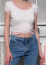 Fashion Casual Stretch Slim Short T-shirt  NSLD32301