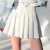 pure color high waist pleated short skirt  NSLD32320