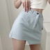 high-waist irregular denim short skirt  NSAC32342