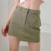 high-waist irregular denim short skirt  NSAC32342