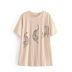 round neck front and rear printed T-shirt  NSAM32362