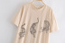 round neck front and rear printed T-shirt  NSAM32362