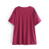 round neck short-sleeved carp print T-shirt  NSAM32364