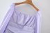 new style purple square neck waist dress  NSAM32397