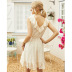 summer new lace-up sleeveless hollow ruffle dress NSAL32443