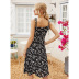 new summer casual printed floral sling split dress NSAL32473
