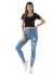 elastic ripped washing slim fit jeans NSSY32600