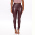 fashion high waist tight leather pants NSMI32644