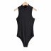 half-high neck sexy sleeveless knitted jumpsuit NSHS32647