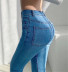 high waist breasted frayed denim pants NSHS32659