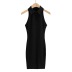 Polo Collar Casual Solid Color Vest Dress NSAC32681