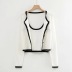 slim sling round neck cardigan two-piece suit NSAC32703