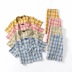 lapel plaid shirt side slit skirt two-piece suit NSAC32710