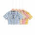 lapel plaid shirt side slit skirt two-piece suit NSAC32710