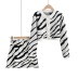 zebra pattern knitted clothes set NSAC32715