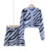 zebra pattern knitted clothes set NSAC32715