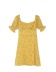 printed puff sleeve high-waisted dress NSLD32803