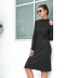 solid color mid-length knit pit strip dress  NSMY32854