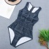 sexy zipper lattice one-piece swimsuit  NSHL32986