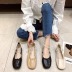 flat retro soft leather low-heel shoes NSCA33006