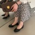 fashion mid thick-heel shoes NSHU33067