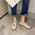 flat bottom embroidery soft casual shoes NSHU33097