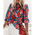 fashion printing stand-up collar shirt  NSZH33153