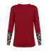 autumn and winter long-sleeved stitching round neck T-shirt top  NSZH33155