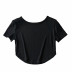 Arc-shaped hem short T-shirt NSLD33196