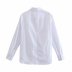 camisa blanca básica con bolsillo de solapa NSAM33214