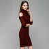 sexy off-the-shoulder knitted dress  NSYH33219