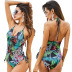 sexy print one-piece swimsuit  NSLM33258