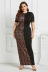 summer plus size sexy short sleeve leopard print dress NSLM33272