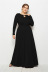 autumn and winter plus size platform long-sleeved sexy dress NSLM33276