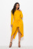 dovetail pleated solid color plus size dress NSLM33314