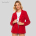 casual fashion lapel solid color long-sleeved woolen jacket  NSJR33336